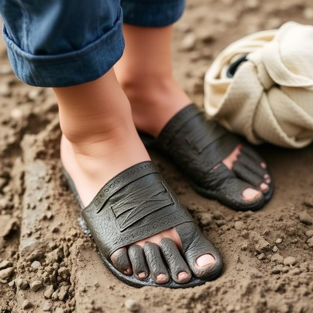 Mud Pack on Feet for Plantar Fasciitis